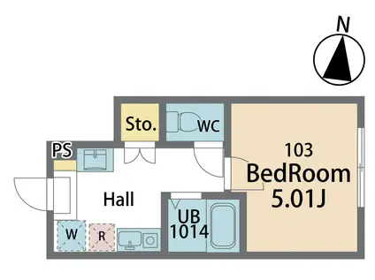MOCA(1K/1階)の間取り写真