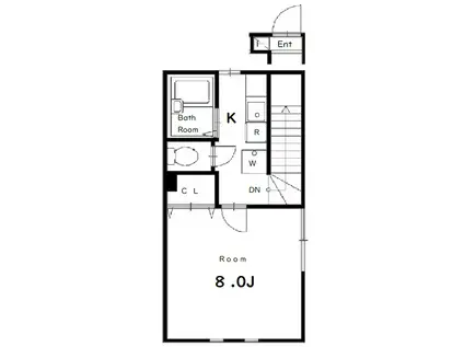 RIPARIO TAMAGAWA(1K/2階)の間取り写真