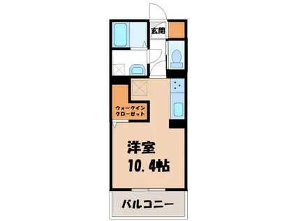 カスタリア A(ワンルーム/3階)の間取り写真