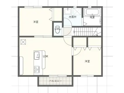 クラナス(2LDK/2階)の間取り写真