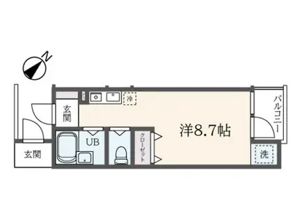 ジェイズ(ワンルーム/3階)の間取り写真