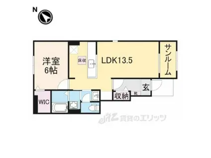 サンリットアークⅠ(1LDK/1階)の間取り写真