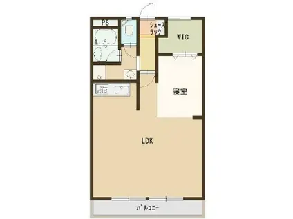 パンセハイツ近江(1LDK/3階)の間取り写真