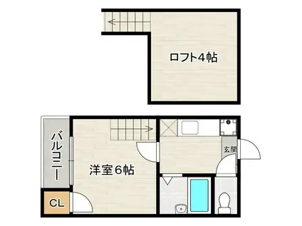 コーポNAOE(1K/2階)の間取り写真