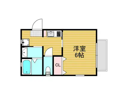 TMコート新大阪(1K/3階)の間取り写真