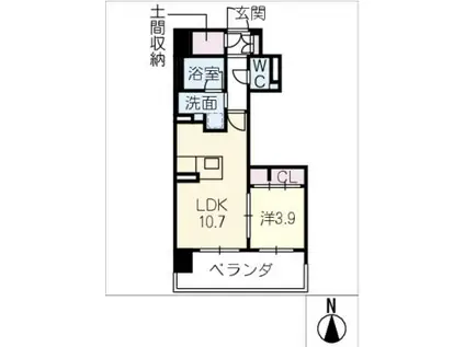 スイーツメゾンNAGOYA(1LDK/8階)の間取り写真