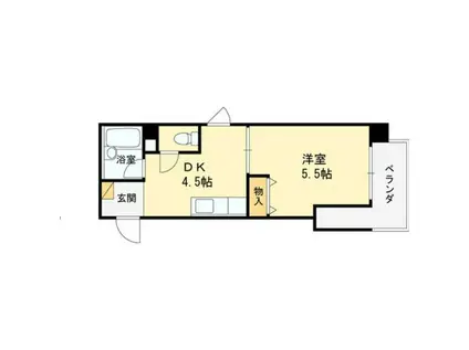 レトワール小路(1DK/9階)の間取り写真