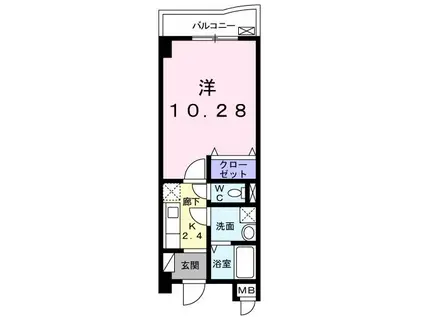 パールヴィラ(1K/3階)の間取り写真
