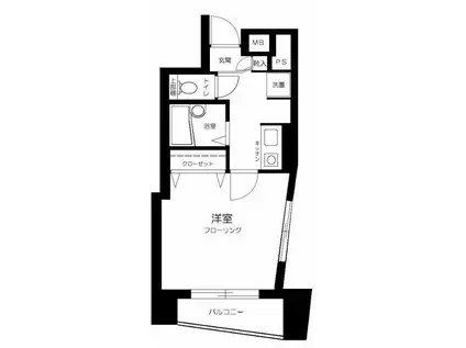 プレール荻窪弐番館(1K/6階)の間取り写真