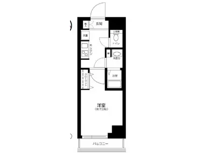 ログ銀座東(1K/4階)の間取り写真