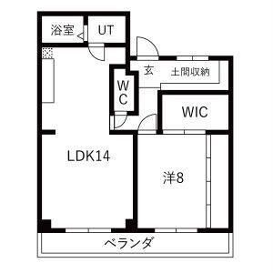 マンションオオノ(1LDK/4階)の間取り写真