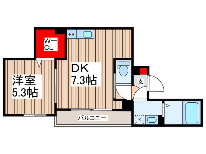 アヴァンス東日暮里(1DK/2階)の間取り写真