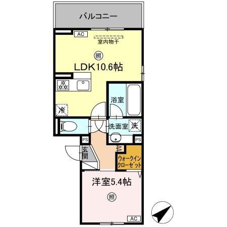 M・K・K 高峰町(1LDK/2階)の間取り写真