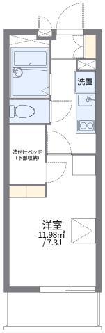 レオパレスカーサ塚本(1K/2階)の間取り写真