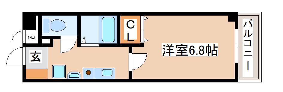 セリテ板宿(1K/1階)の間取り写真