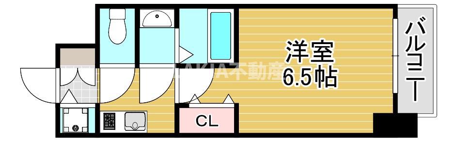 S-RESIDENCE都島ELEGANT(1K/2階)の間取り写真