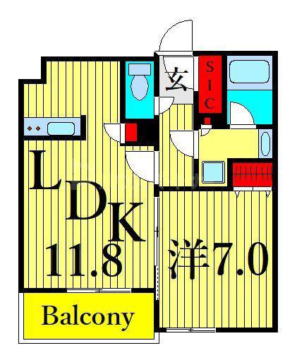 テラスミーレ文京弥生(1LDK/4階)の間取り写真