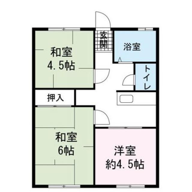 シティハイム白砂 B(3K/2階)の間取り写真