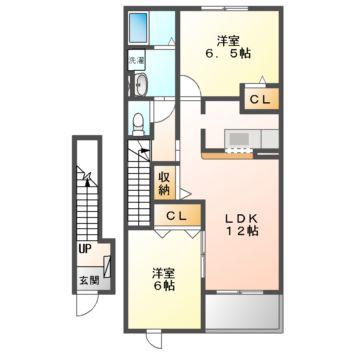 ルネサンス青山(2LDK/2階)の間取り写真