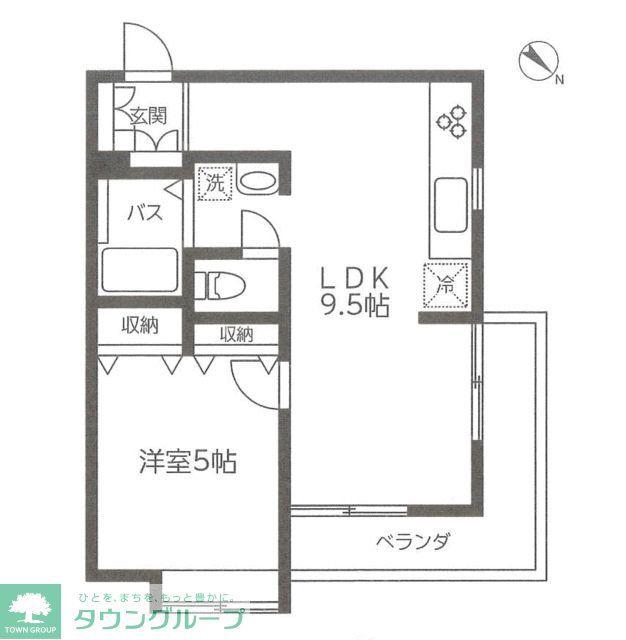 ピーターマンション北園壱番館(1LDK/2階)の間取り写真
