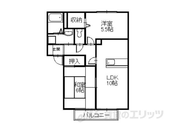 サンガーデン城町(2LDK/2階)の間取り写真