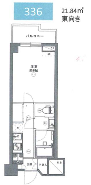 三越ゼームス坂マンション(1K/3階)の間取り写真
