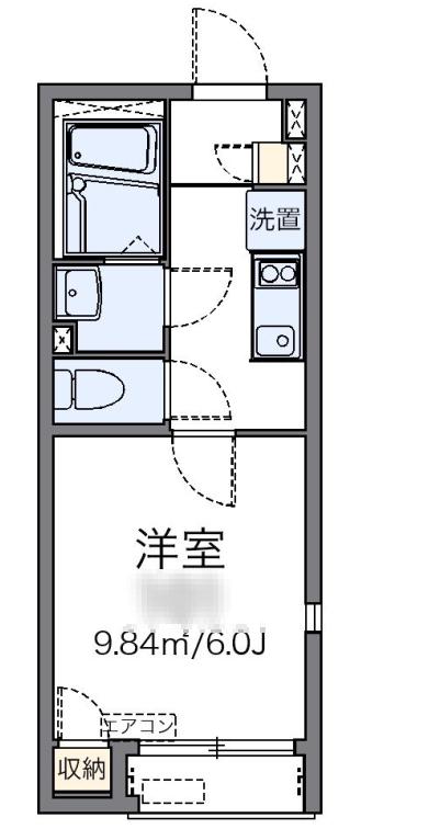 レオネクストレガリア南(1K/2階)の間取り写真