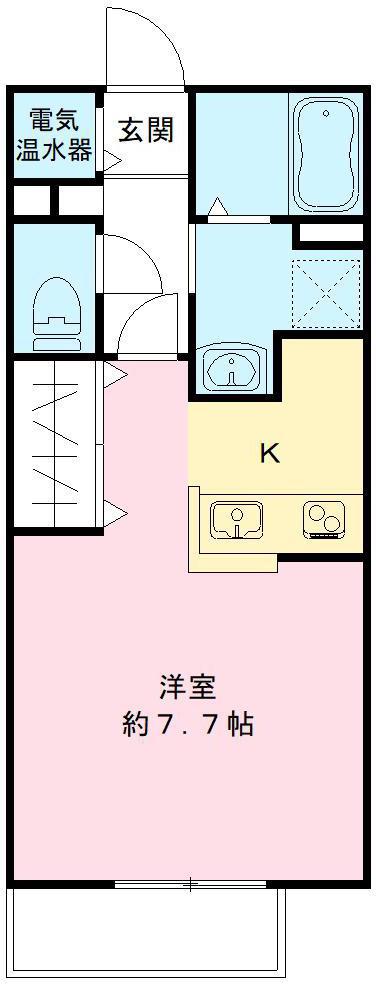 CASA SUNSHINE(1K/2階)の間取り写真