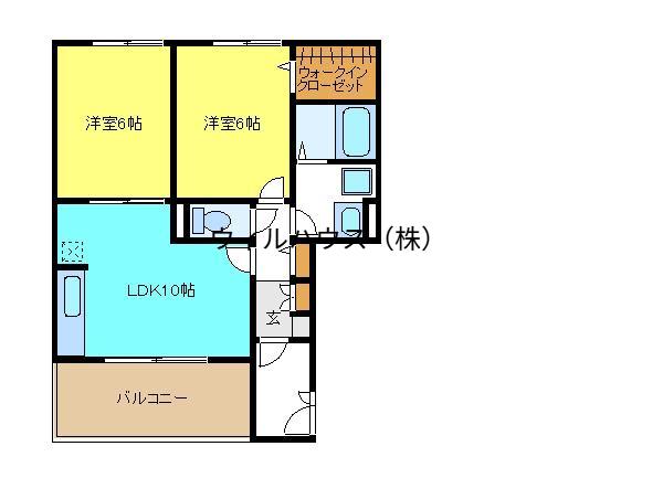 フラーリッシュ(2LDK/1階)の間取り写真
