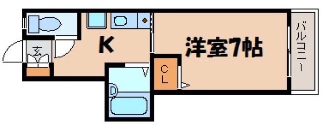 ドラゴーン金原(1K/1階)の間取り写真