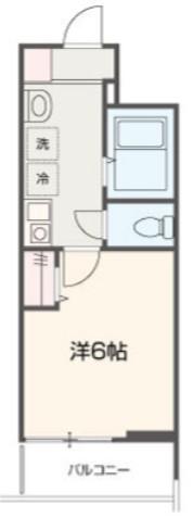 MELLAS西大宮IV(1K/1階)の間取り写真