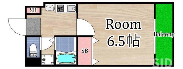 レジナコート(1K/8階)の間取り写真