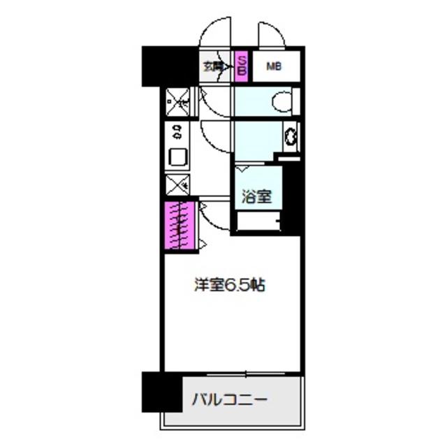 ファステート蒲生公園アペルザ(1K/4階)の間取り写真