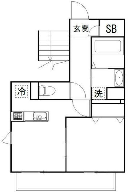 ティーズハイツ緑が丘(1LDK/3階)の間取り写真