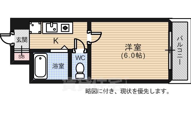 ピアーチェ住吉町(1K/2階)の間取り写真