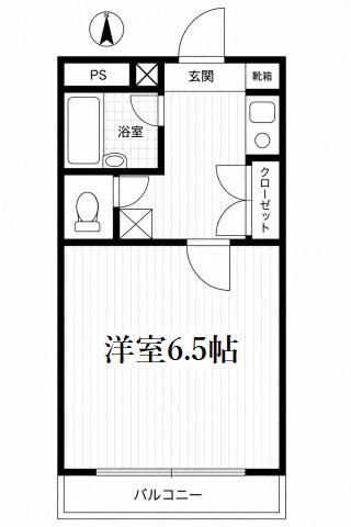 コーポ岡田(1K/2階)の間取り写真