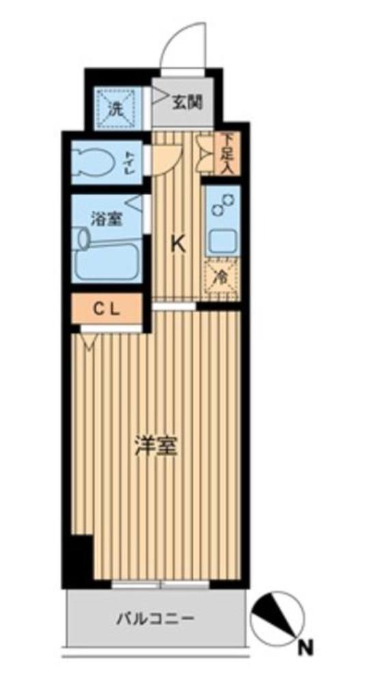 HF東神田レジデンス(1K/12階)の間取り写真