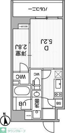 ALTERNA東池袋(2K/5階)の間取り写真