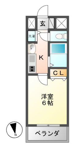 プレサンス久屋大通公園サウス(1K/3階)の間取り写真