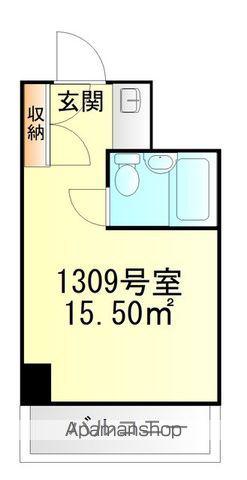 ウィン青山(ワンルーム/13階)の間取り写真