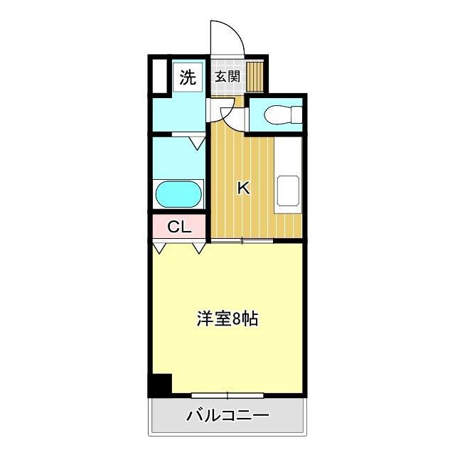 ＪＲ東海道本線 三島駅 徒歩10分 6階建 築21年(1K/1階)の間取り写真
