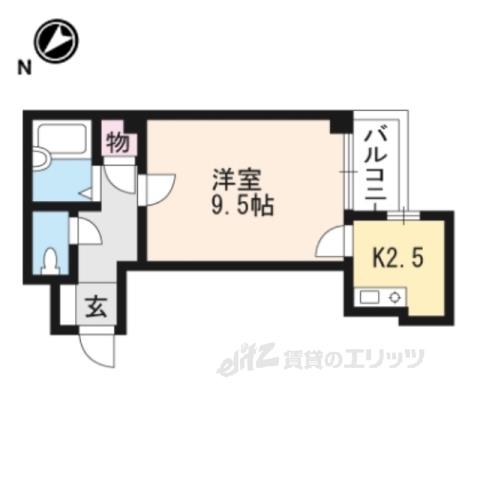 AMPLEUR(1K/4階)の間取り写真