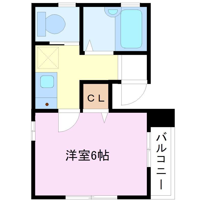 WILL小田A棟(1K/3階)の間取り写真