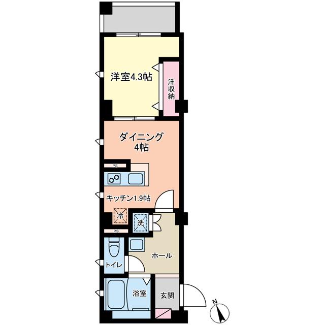 I-HOME C(1DK/2階)の間取り写真