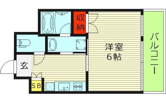 ストラータ(1K/3階)の間取り写真