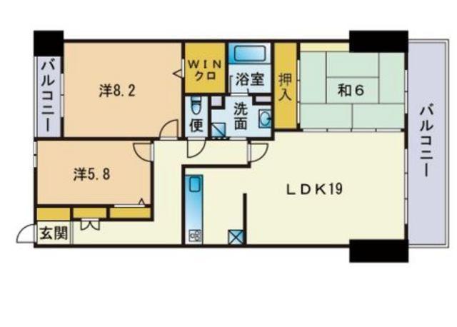 ベルメゾン赤坂フォレスト(3LDK/3階)の間取り写真