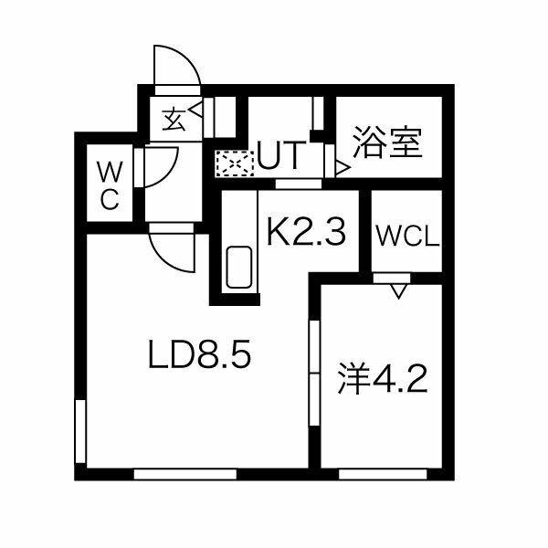 ARMADA(1LDK/2階)の間取り写真