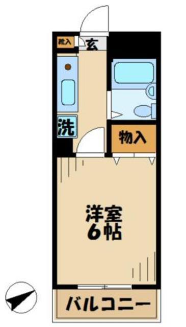 エクセル永山(1K/4階)の間取り写真