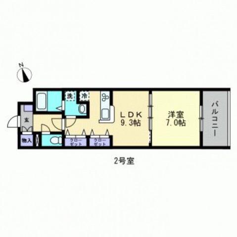 M・TERRAZA吉島東(1LDK/10階)の間取り写真
