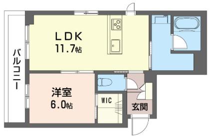 アーベイン武蔵浦和(1LDK/3階)の間取り写真